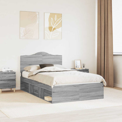 Struttura del letto Grigio Sonoma 120 x 200 cm Pino massello | homemem39