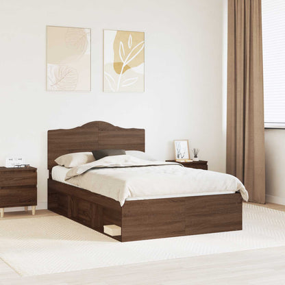 Struttura del letto Rovere Marrone 120 x 200 cm Pino massello | homemem39