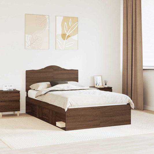Struttura del letto Rovere Marrone 120 x 200 cm Pino massello | homemem39