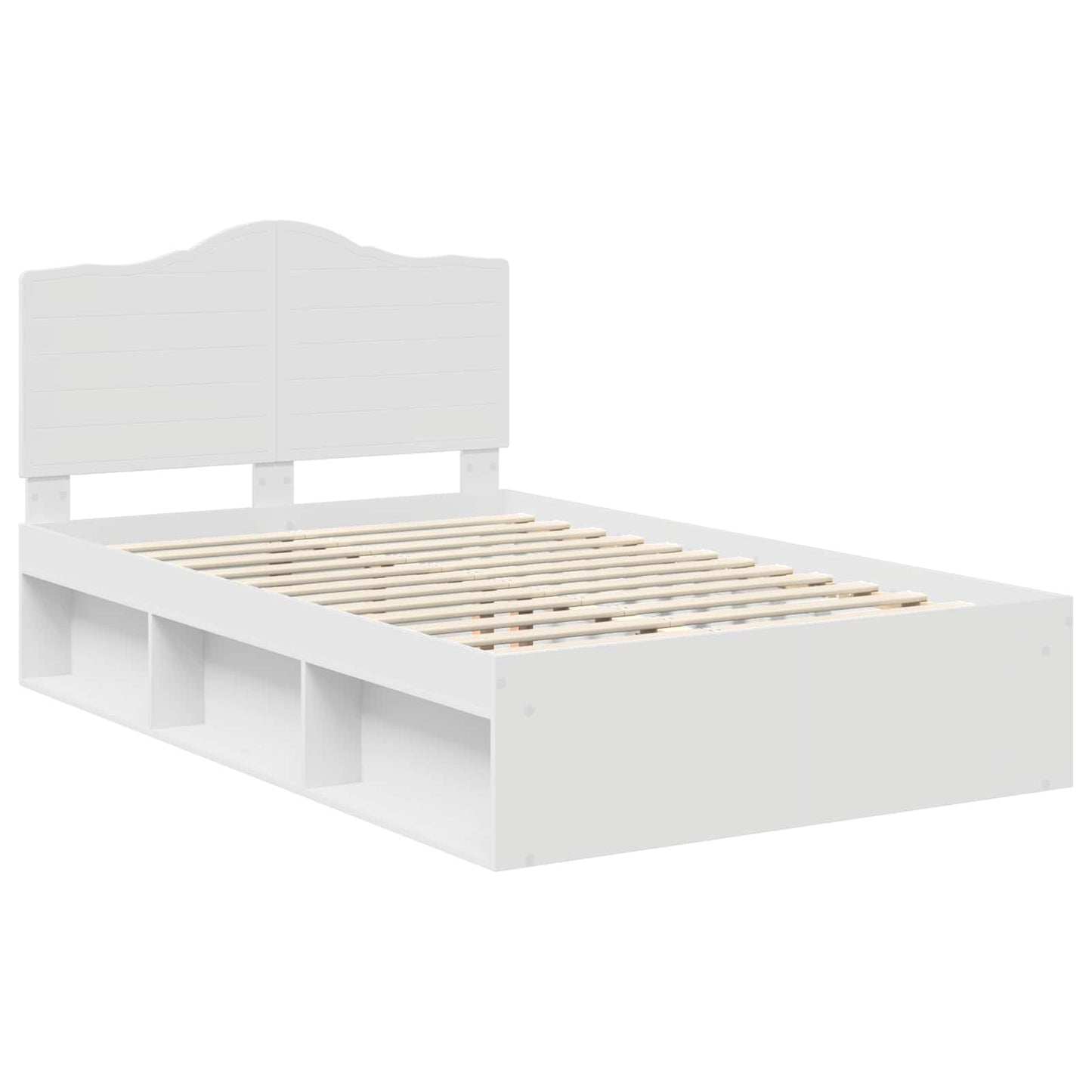 Struttura del letto Bianco 120 x 190 cm Pino massello | homemem39