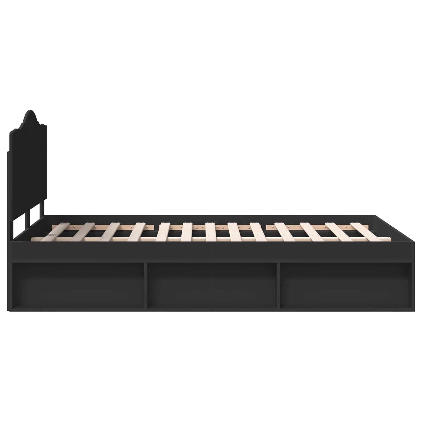 Struttura del letto Nero 120 x 190 cm Pino massello | homemem39