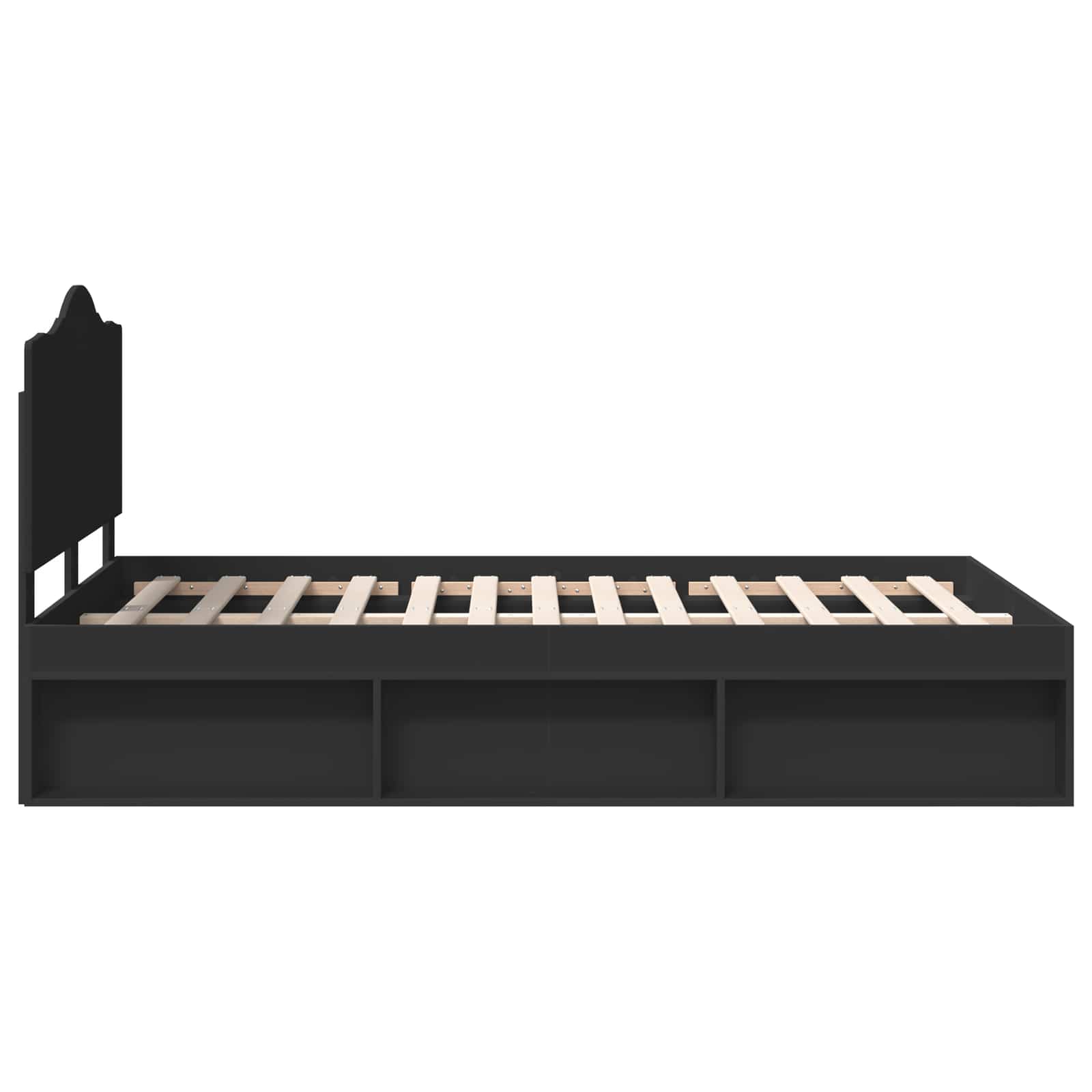 Struttura del letto Nero 120 x 190 cm Pino massello | homemem39