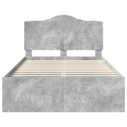 Struttura del letto Calcestruzzo 120 x 190 cm Pino massello | homemem39