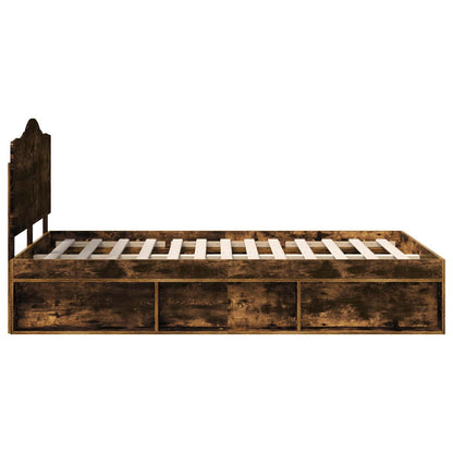 Struttura del letto Rovere fumé 120 x 190 cm Pino massello | homemem39