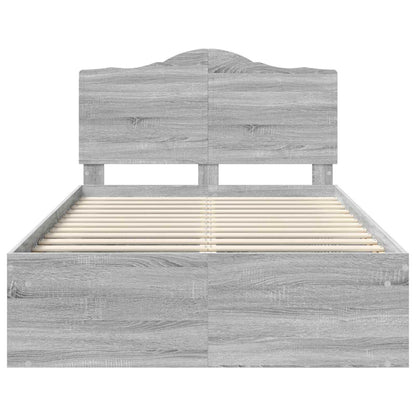Struttura del letto Grigio Sonoma 120 x 190 cm Pino massello | homemem39