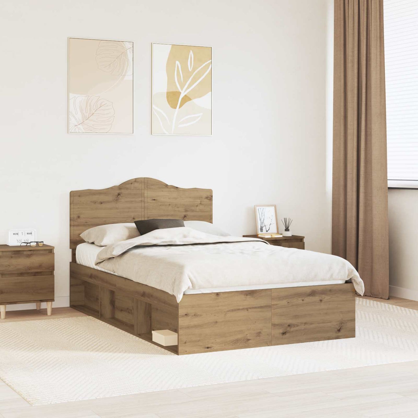 Struttura del letto Rovere Artigianale 120 x 190 cm