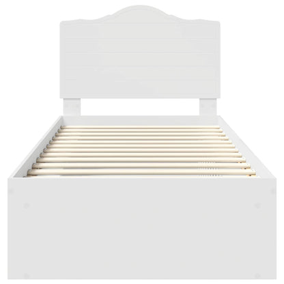 Struttura del letto Bianco 100 x 200 cm Pino massello | homemem39
