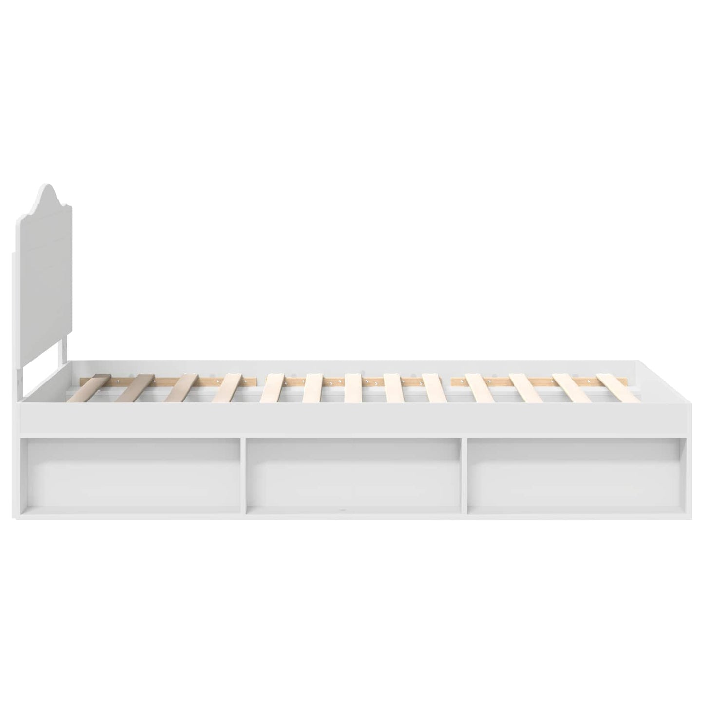 Struttura del letto Bianco 100 x 200 cm Pino massello | homemem39