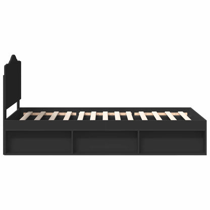 Struttura del letto Nero 100 x 200 cm Pino massello | homemem39