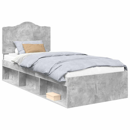 Struttura del letto Grigio Concretè 100 x 200 cm Pino massello | homemem39