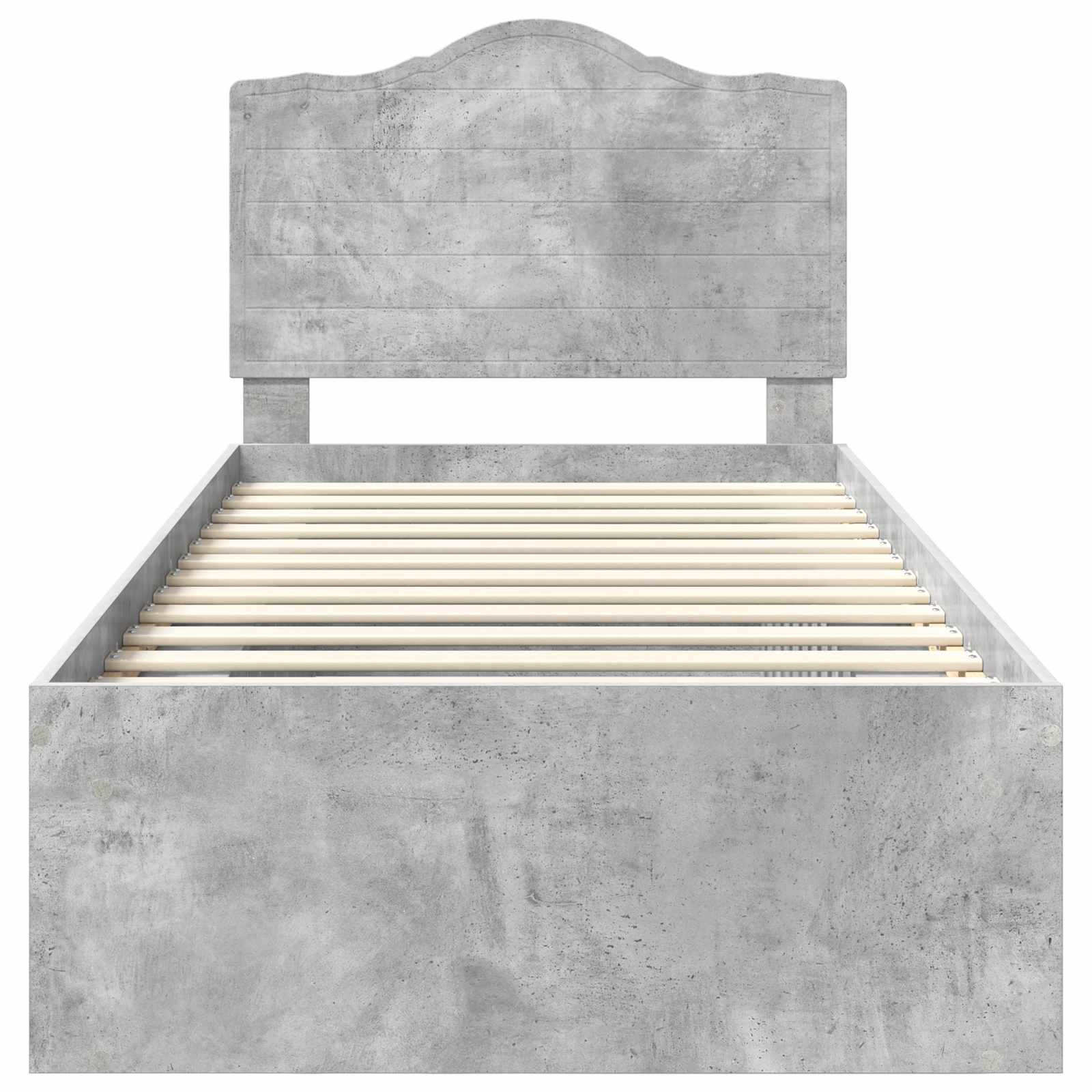 Struttura del letto Grigio Concretè 100 x 200 cm Pino massello | homemem39