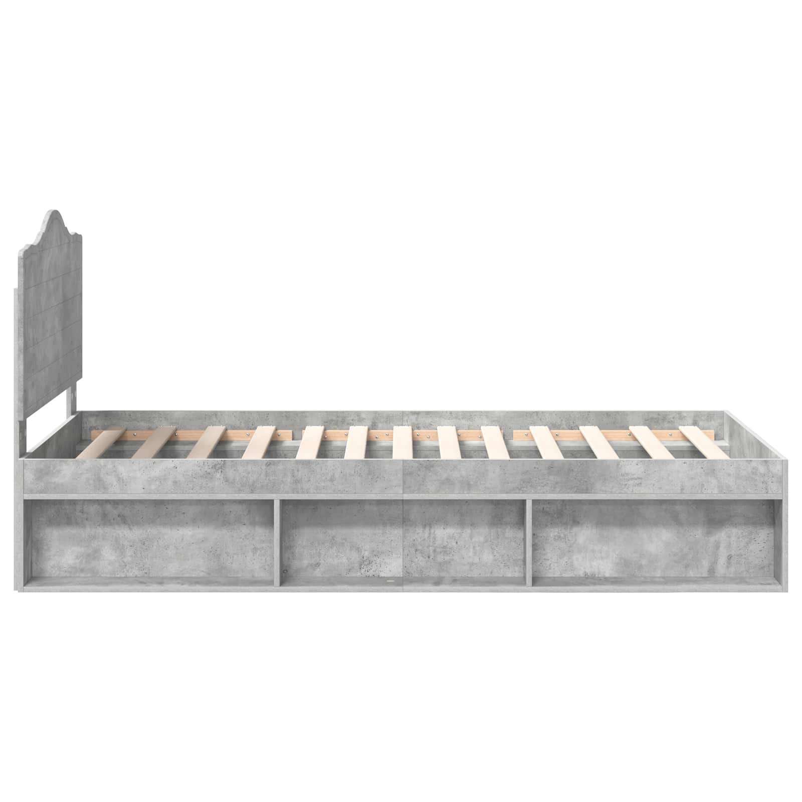 Struttura del letto Grigio Concretè 100 x 200 cm Pino massello | homemem39