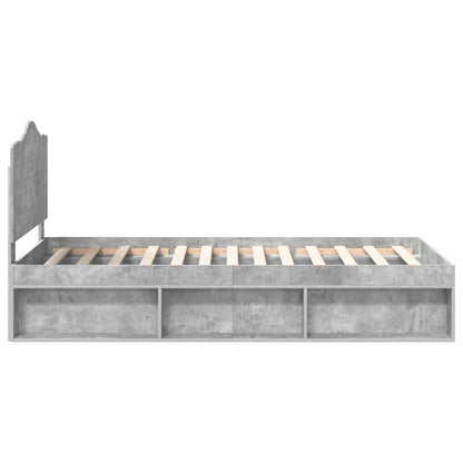 Struttura del letto Grigio Concretè 100 x 200 cm Pino massello | homemem39