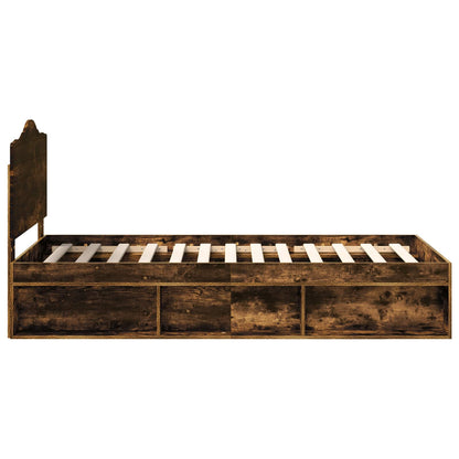 Struttura del letto Rovere fumé 100 x 200 cm Pino massello | homemem39