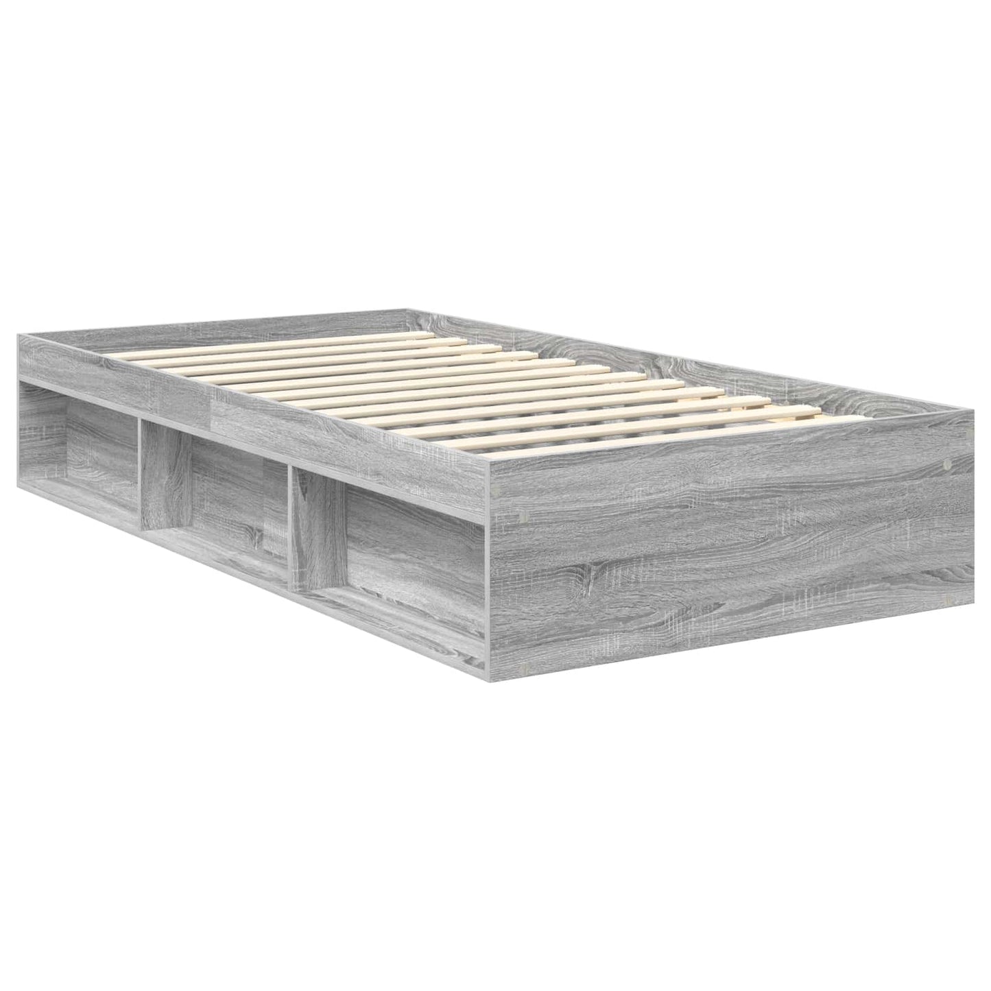Struttura del letto Grigio Sonoma 100 x 200 cm Pino massello | homemem39