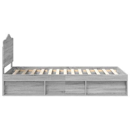 Struttura del letto Grigio Sonoma 100 x 200 cm Pino massello | homemem39