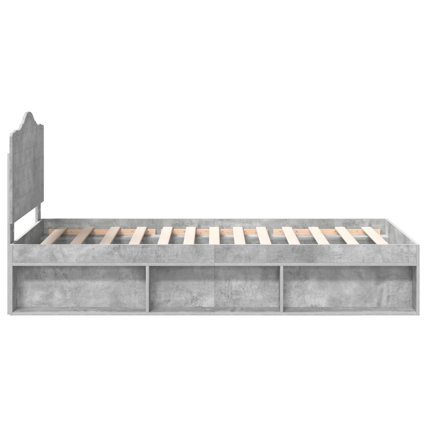 Struttura del letto Calcestruzzo 90 x 200 cm Pino massello | homemem39