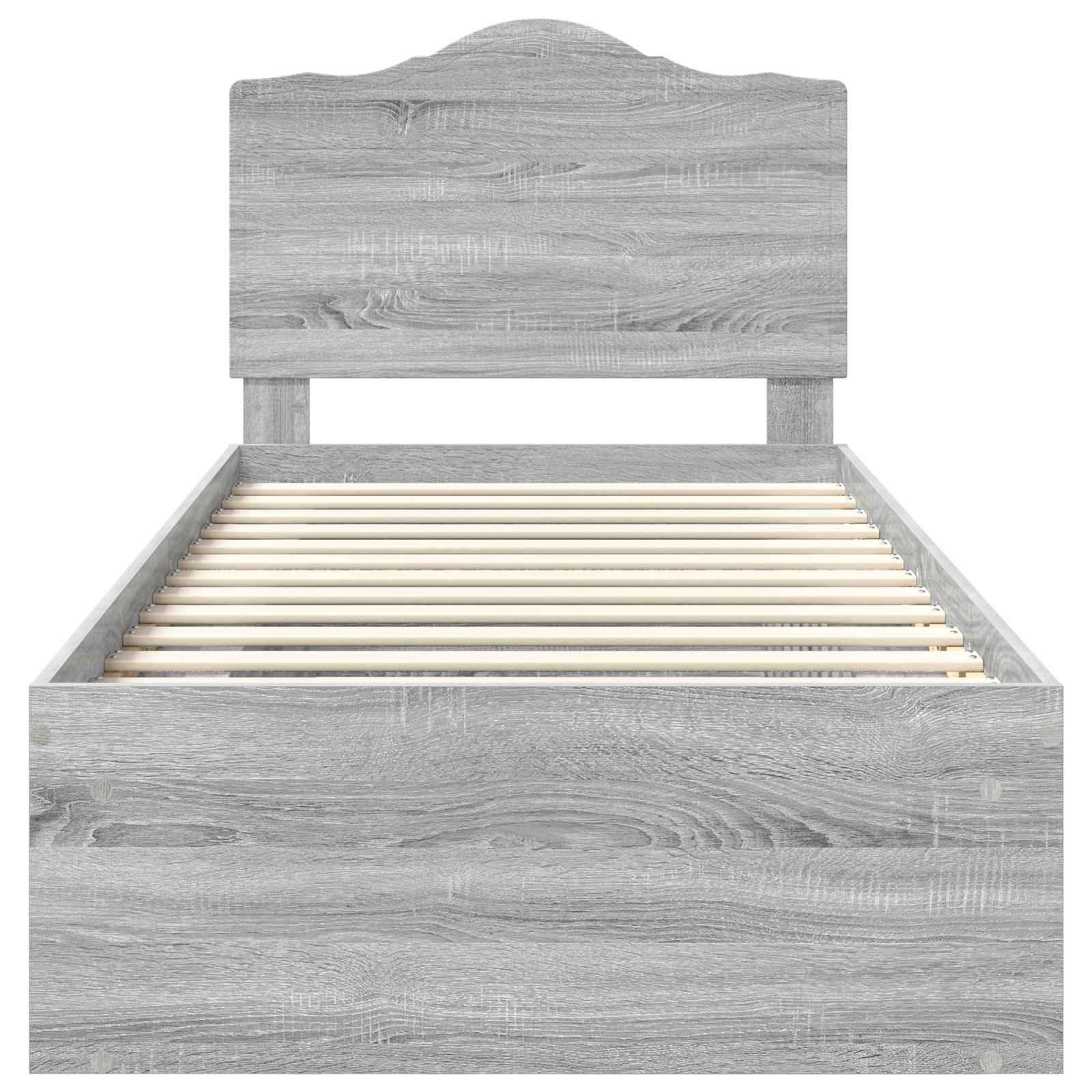 Struttura del letto Grigio Sonoma 90 x 200 cm Pino massello | homemem39