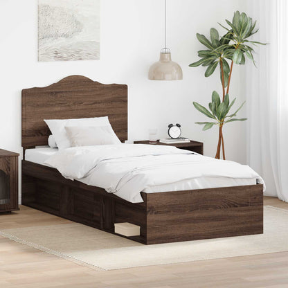 Struttura del letto Rovere Marrone 90 x 200 cm Pino massello | homemem39