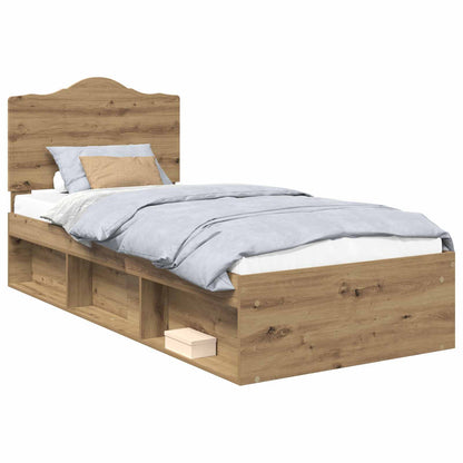 Struttura del letto con testiera Rovere Artigianale 90 x 200 cm | homemem39