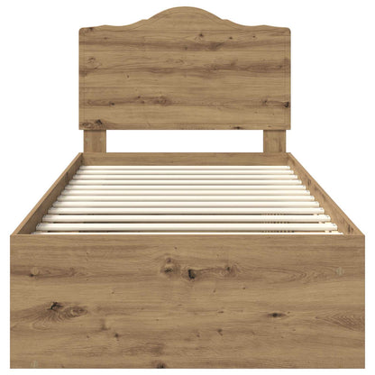 Struttura del letto con testiera Rovere Artigianale 90 x 200 cm | homemem39
