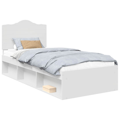 Struttura del letto Bianco 90 x 190 cm Pino massello | homemem39