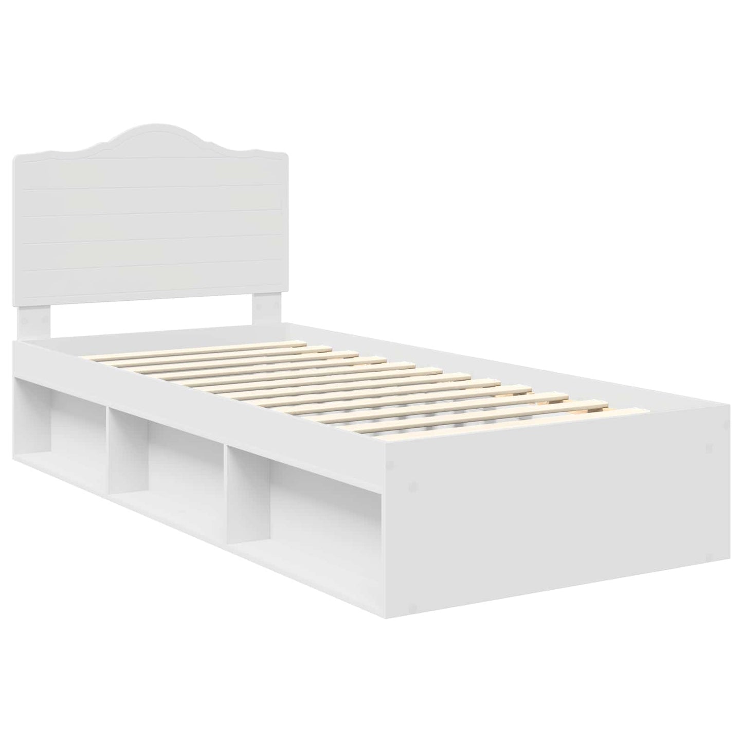 Struttura del letto Bianco 90 x 190 cm Pino massello | homemem39
