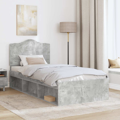 Struttura del letto Grigio Concretè 90 x 190 cm Pino massello | homemem39