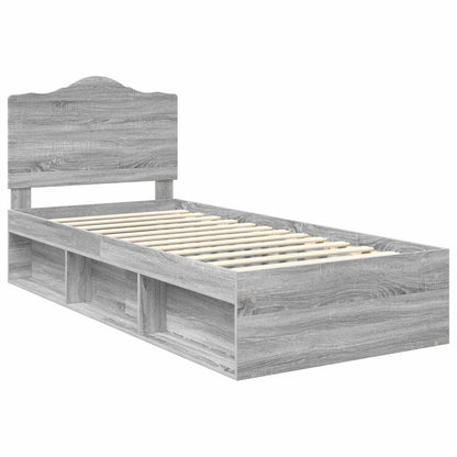 Struttura del letto Grigio Sonoma 90 x 190 cm Pino massello | homemem39