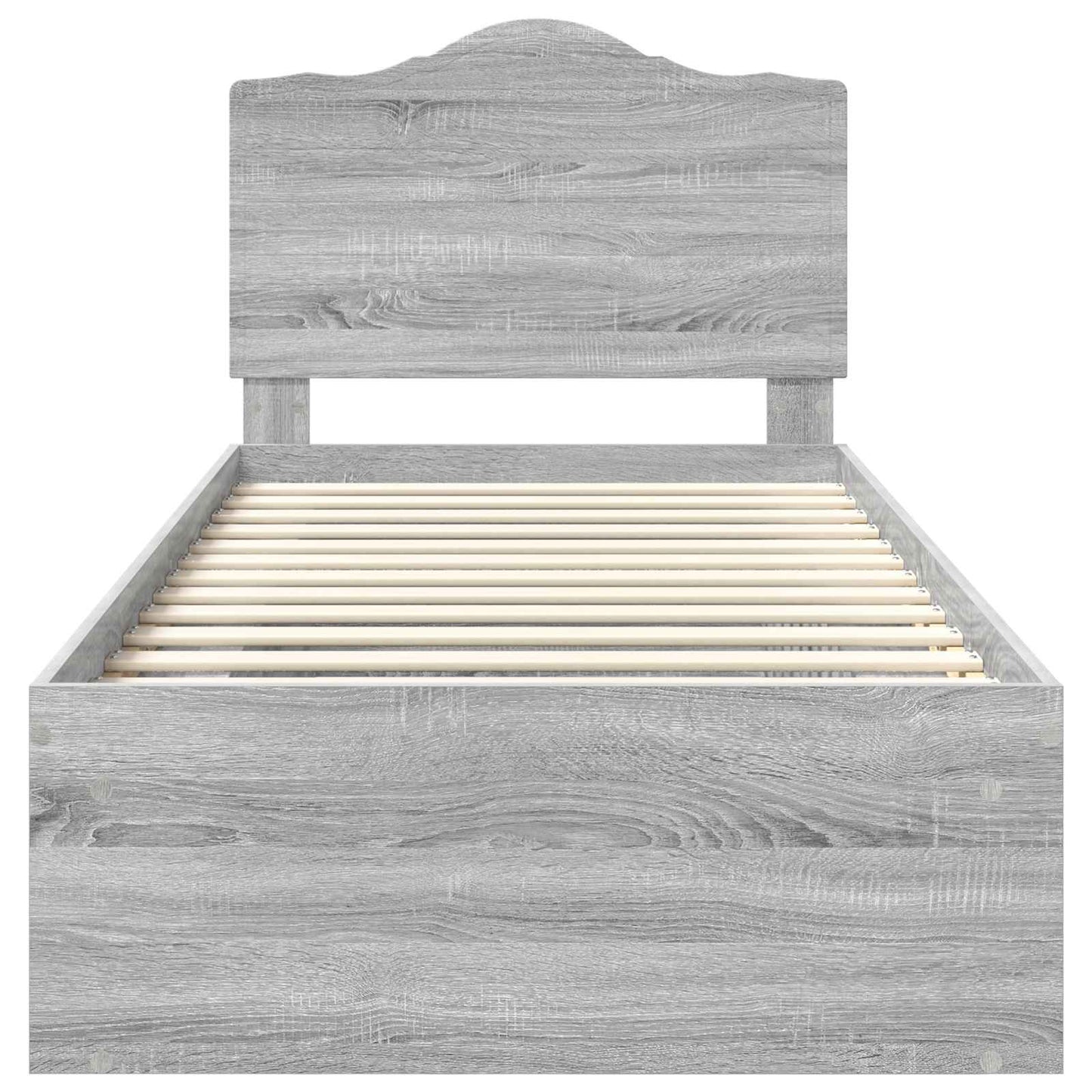 Struttura del letto Grigio Sonoma 90 x 190 cm Pino massello | homemem39