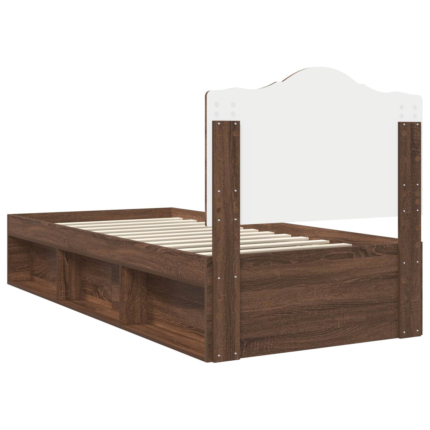 Struttura del letto Rovere Marrone 90 x 190 cm Pino massello | homemem39