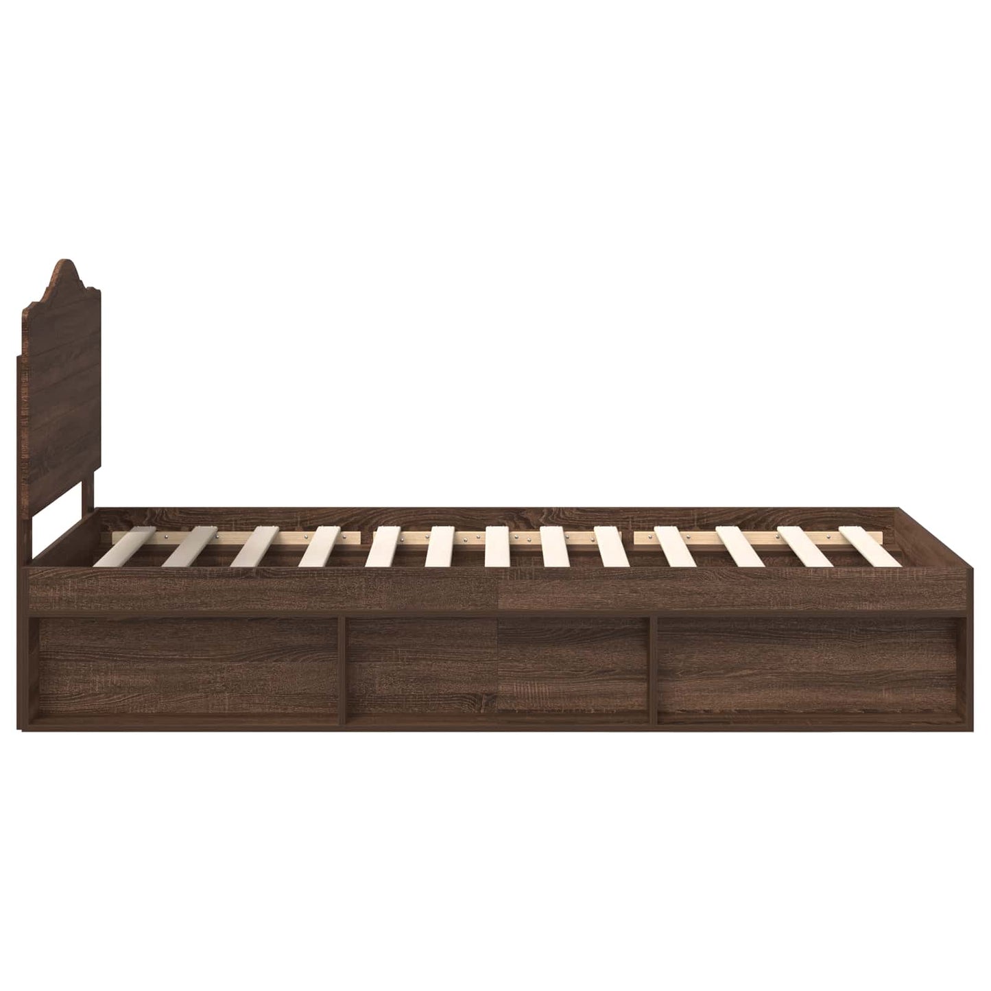 Struttura del letto Rovere Marrone 90 x 190 cm Pino massello | homemem39