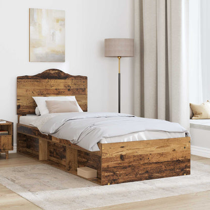 Struttura del letto Legno vecchio 90 x 190 cm Pino massello | homemem39