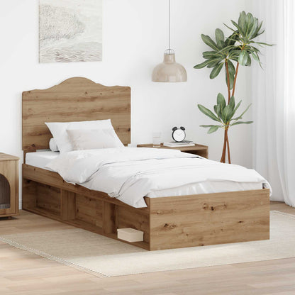 Struttura del letto con testiera Rovere Artigianale 90 x 190 cm | homemem39