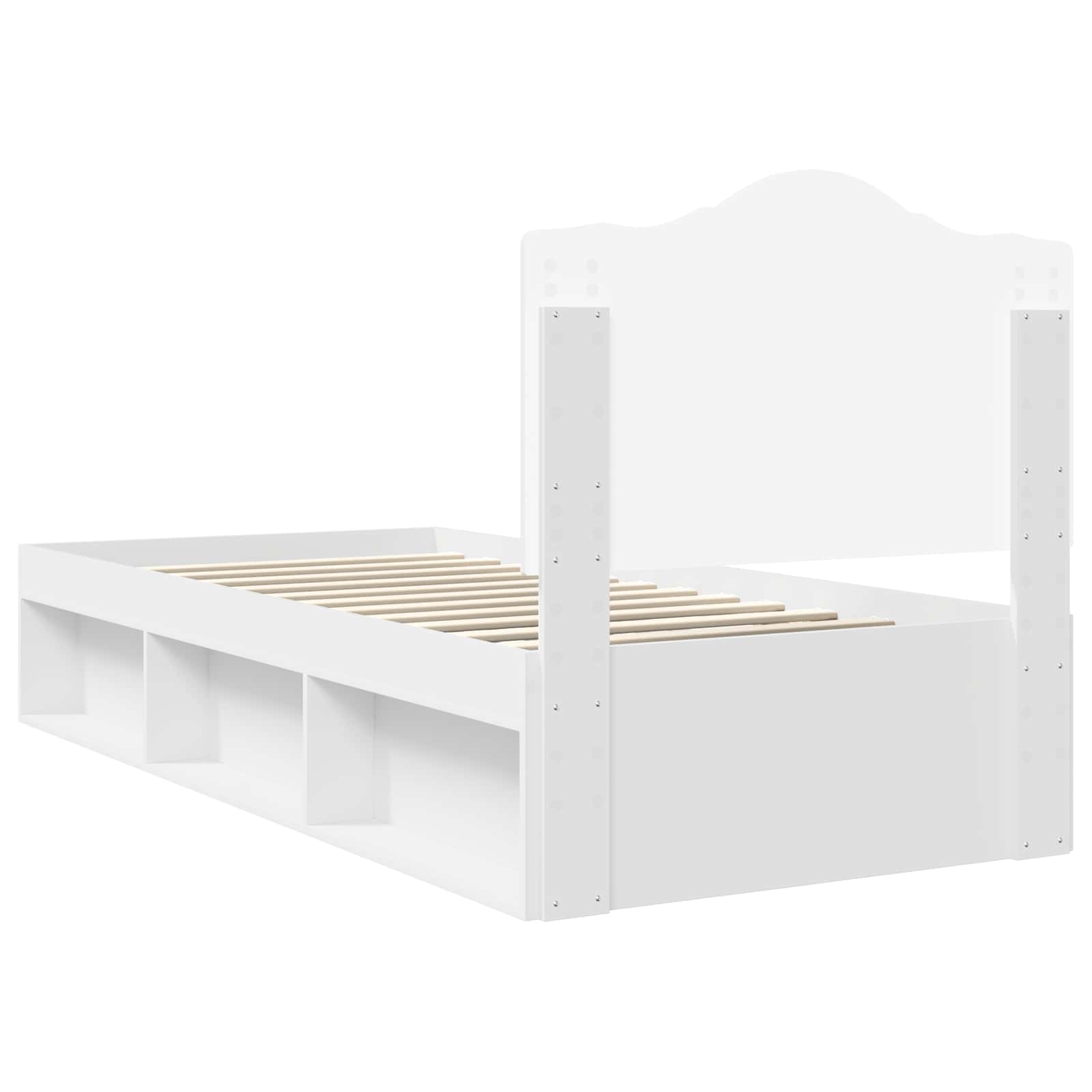 Struttura del letto Bianco 75 x 190 cm Pino massello | homemem39