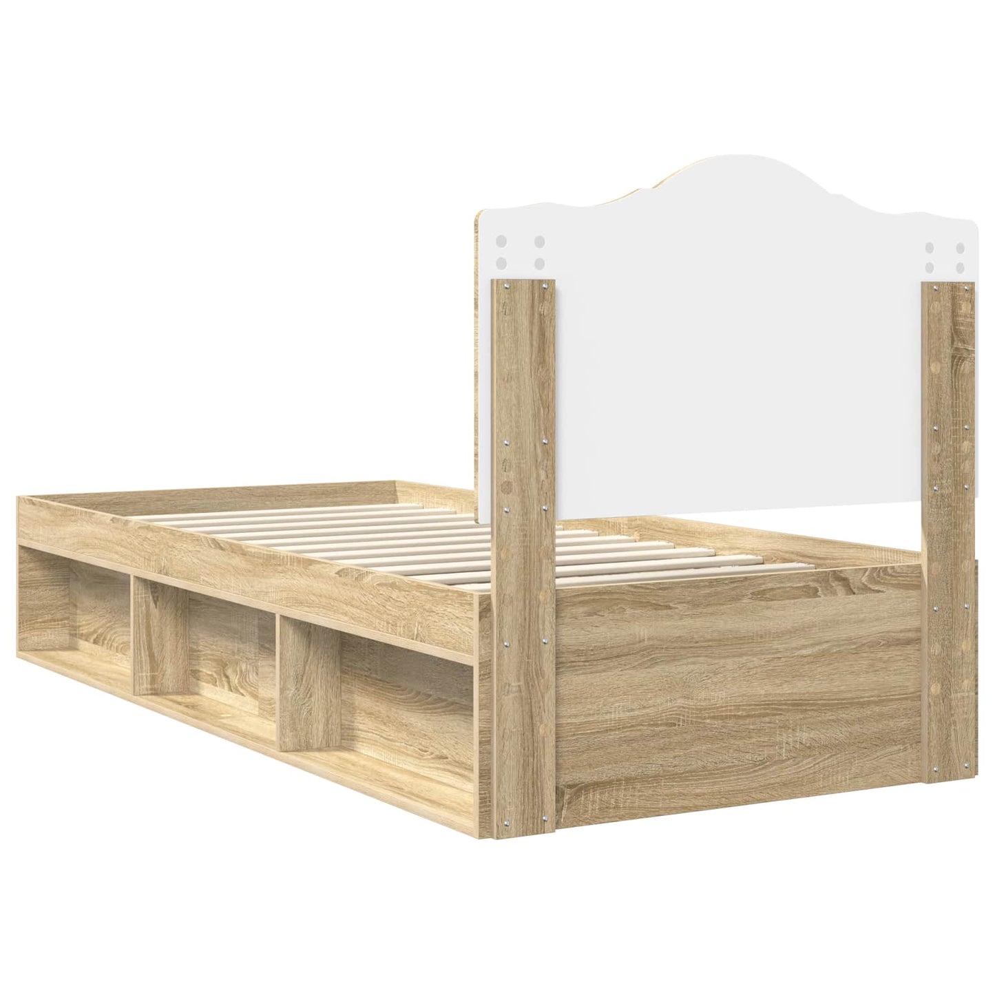 Struttura del letto Rovere Sonoma 75 x 190 cm Pino massello | homemem39
