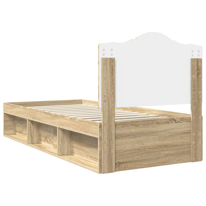 Struttura del letto Rovere Sonoma 75 x 190 cm Pino massello | homemem39