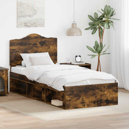 Struttura del letto Rovere fumé 75 x 190 cm Pino massello | homemem39