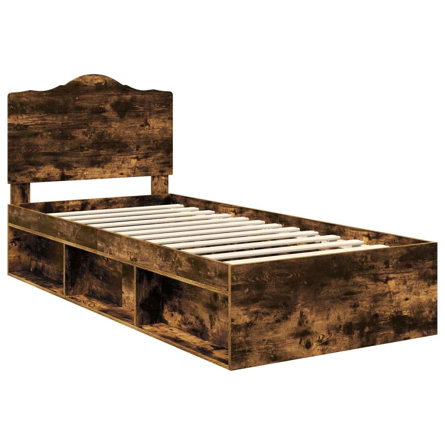 Struttura del letto Rovere fumé 75 x 190 cm Pino massello | homemem39