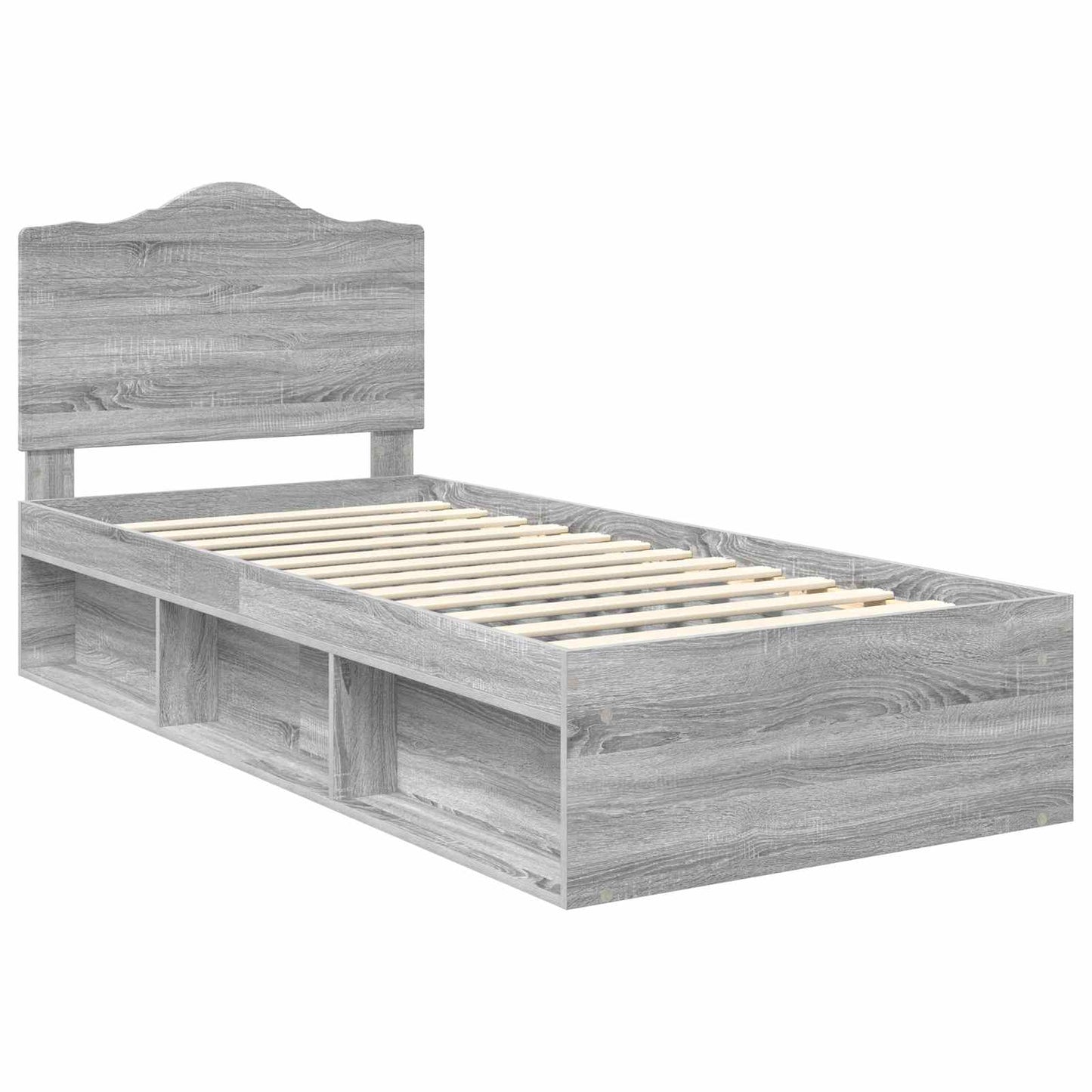 Struttura del letto Grigio Sonoma 75 x 190 cm Pino massello | homemem39
