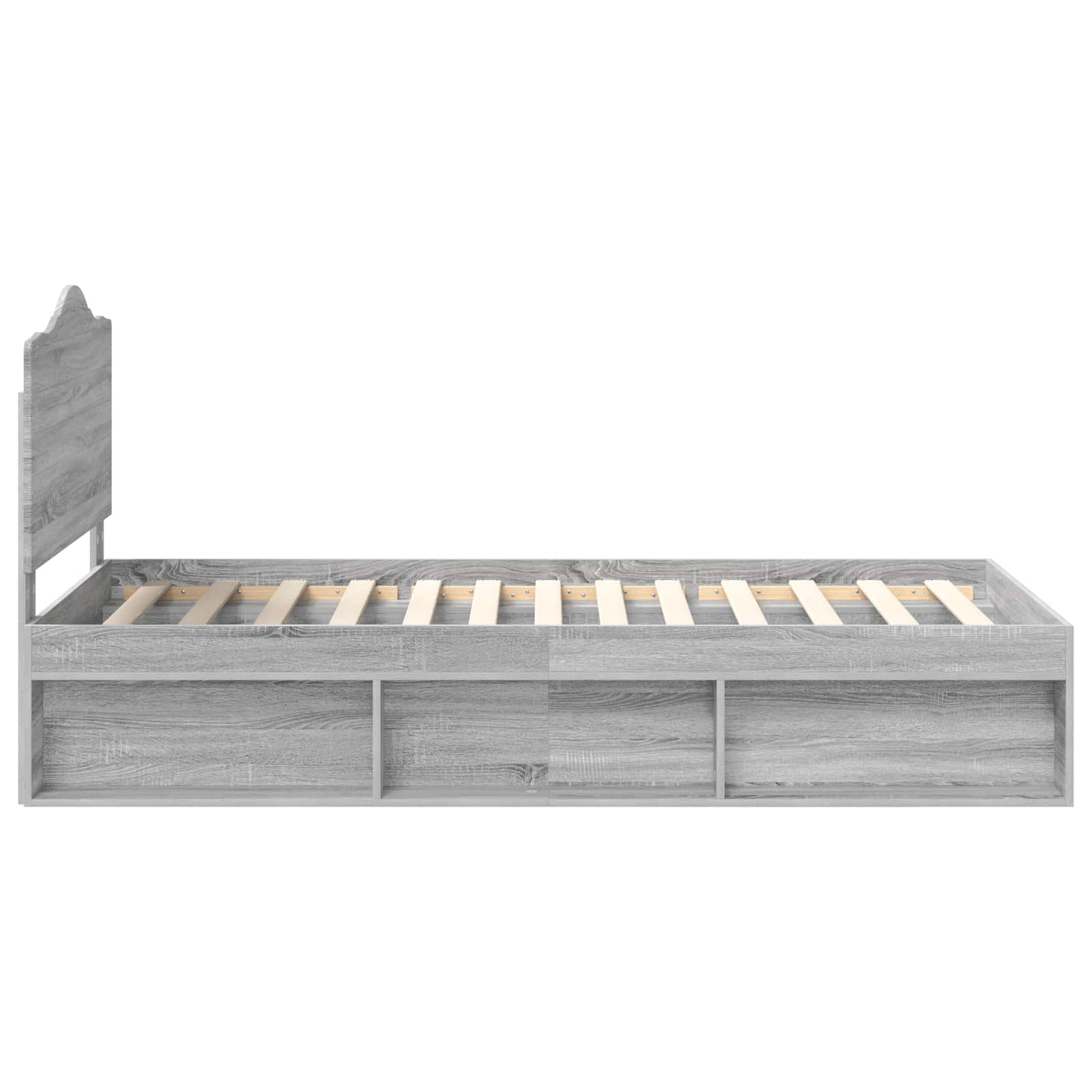 Struttura del letto Grigio Sonoma 75 x 190 cm Pino massello | homemem39