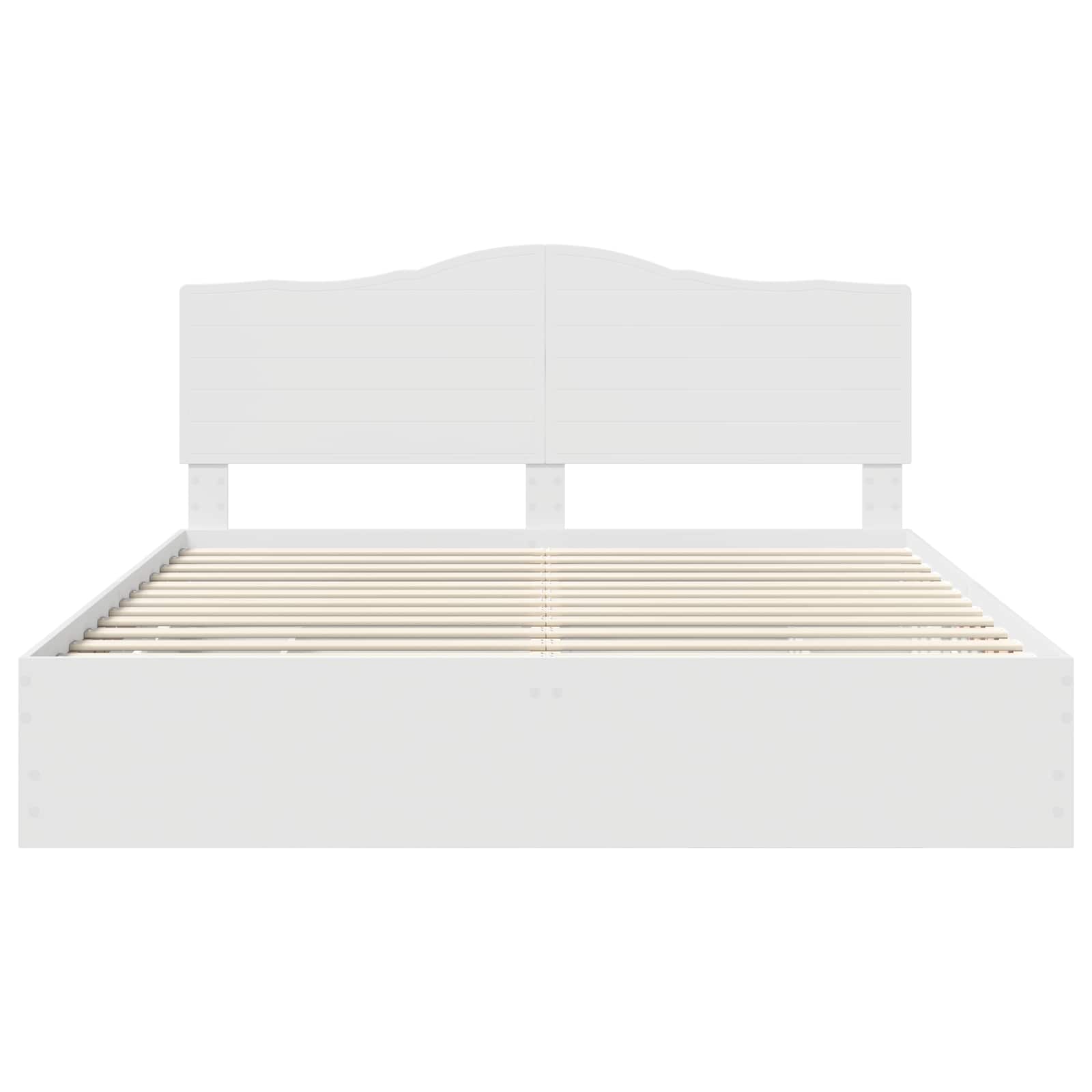 Struttura del letto Bianco 200 x 200 cm Legno Ingegnerizzato | homemem39