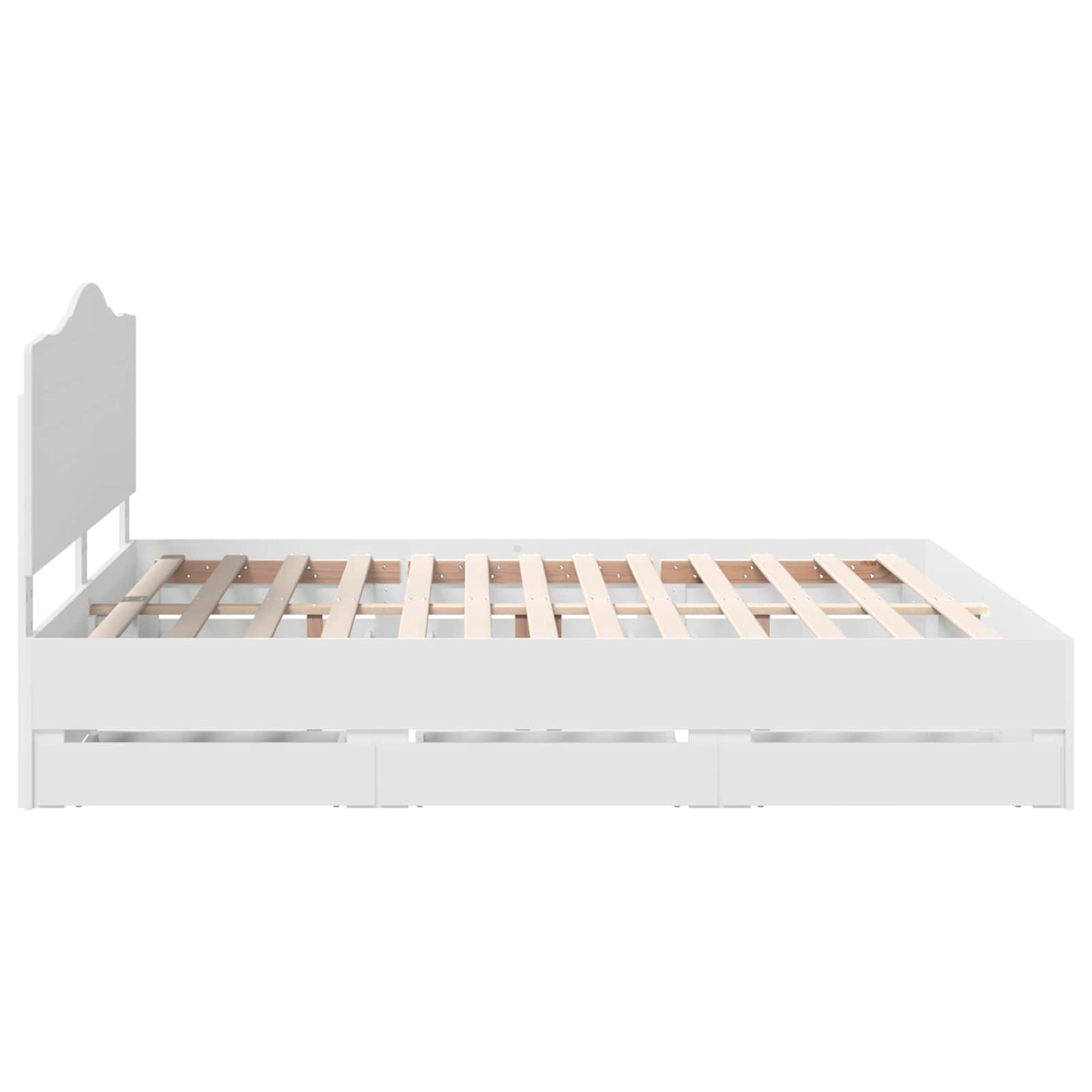 Struttura del letto Bianco 200 x 200 cm Legno Ingegnerizzato | homemem39