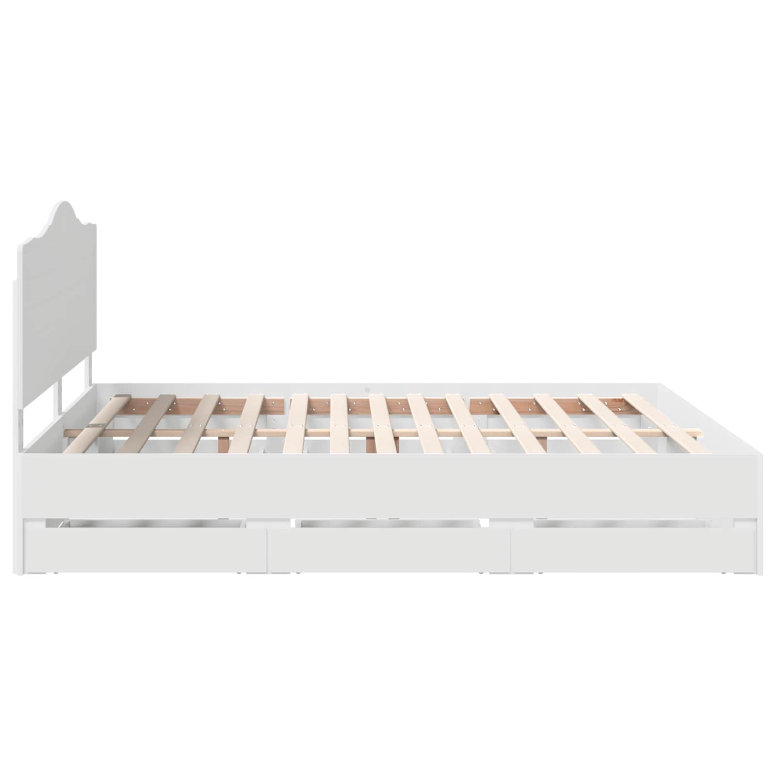 Struttura del letto Bianco 200 x 200 cm Legno Ingegnerizzato | homemem39
