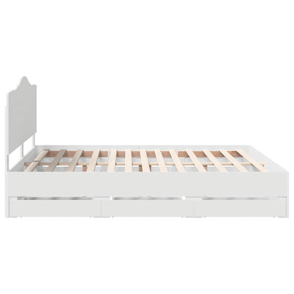 Struttura del letto Bianco 200 x 200 cm Legno Ingegnerizzato | homemem39