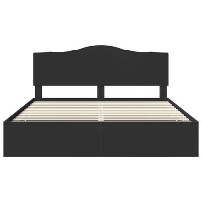 Struttura del letto Nero 200 x 200 cm Legno Ingegnerizzato | homemem39