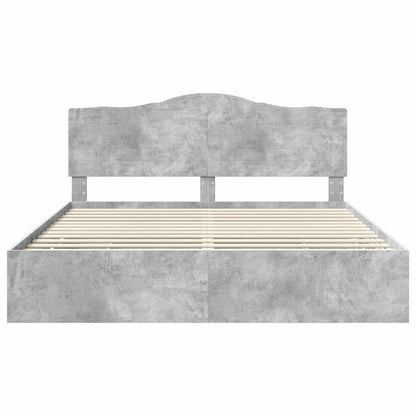 Struttura del letto con cassetto Grigio cemento 180 x 200 cm
