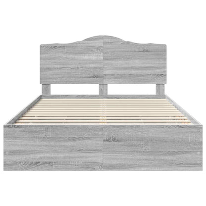 Struttura del letto con cassetto Grigio Sonoma 160 x 200 cm