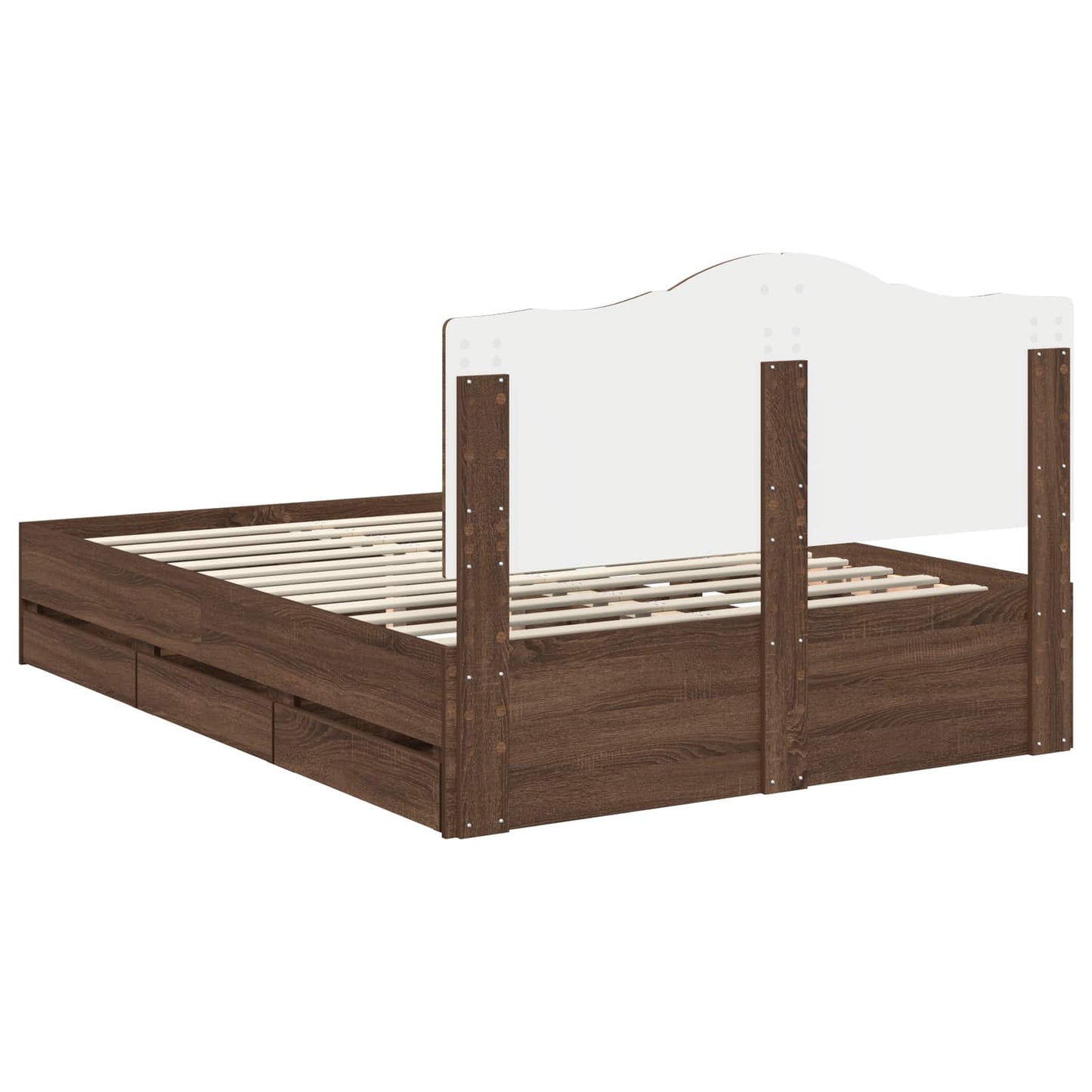 Struttura del letto con cassetto Rovere Marrone 150 x 200 cm | homemem39