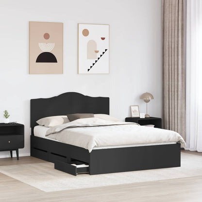 Struttura del letto Nero 140 x 190 cm Legno Ingegnerizzato